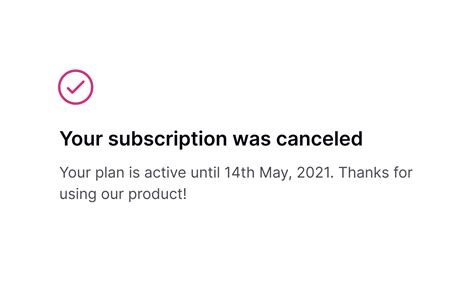 Cancel of subscription .